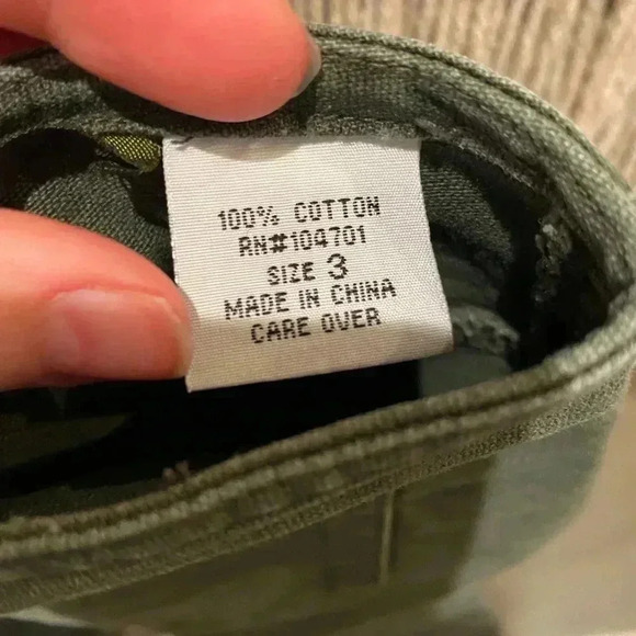 Y2K 90s BDG OLIVE GREEN OINK STITCH FLARE SKIRT - Picture 6 of 7